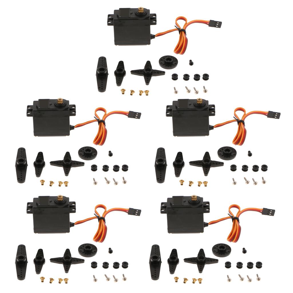 5x 15kg High Torque Metal Gears Dedicated Servo Motor For Robot Model Parts