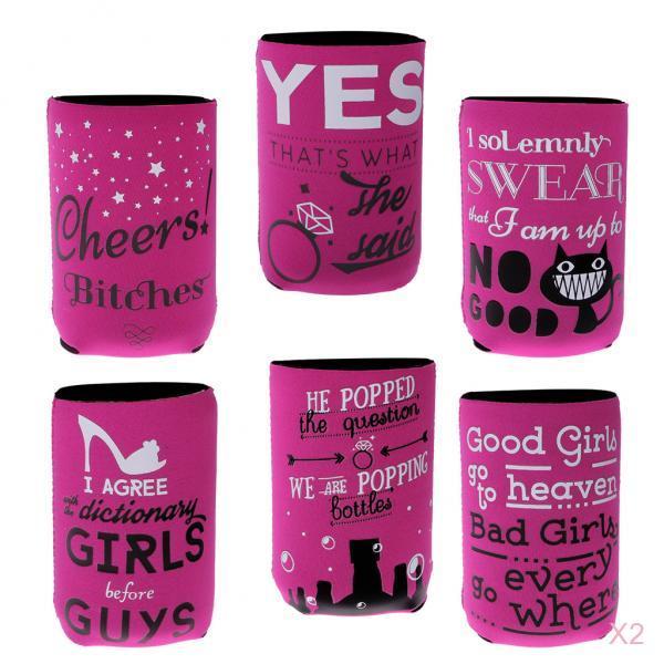 12pcs Stubby Beer Tin Can Cooler Sleeve Hen Night Bride to Be Girls Party