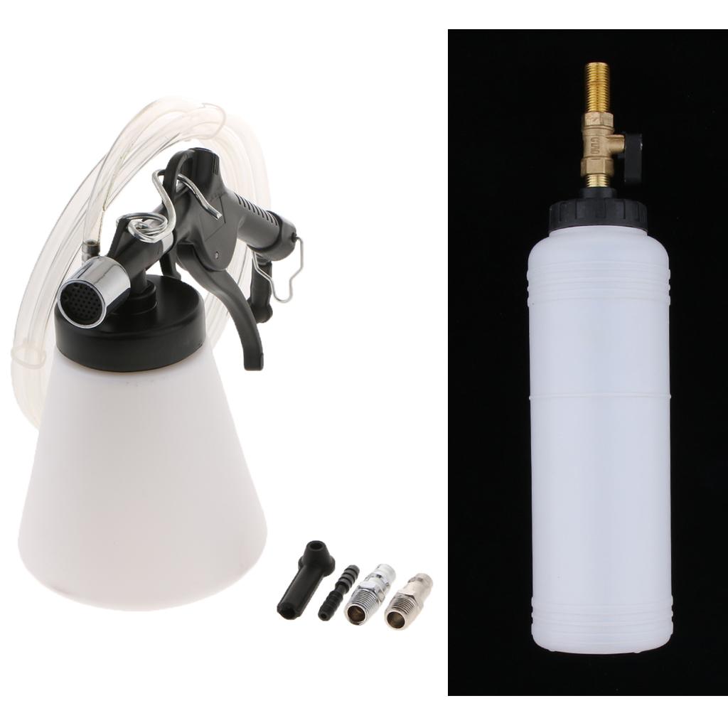 1L Air Brake Clutch Bleeder Kit Pneumatic Vacuum Hydraulic Fluid Fill Bottle