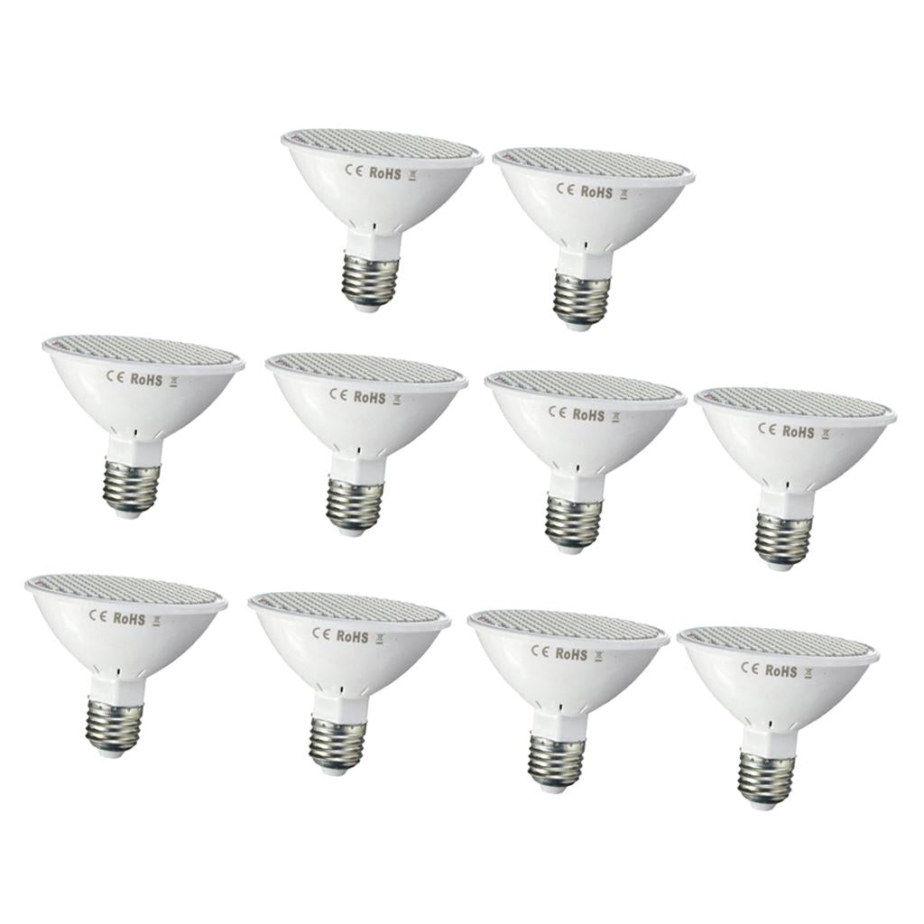 10Pcs 30W E27 200 LED Grow Light Plant Growth Light for Indoor Plants Flower