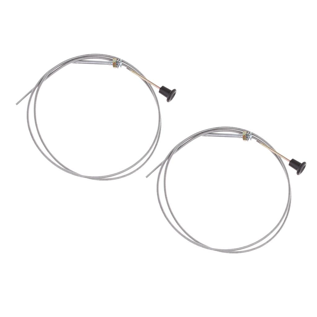 2x 237 Rotary Universal Push Pull Choke Cable 63 In 60" Conduit2-3/4"travel"