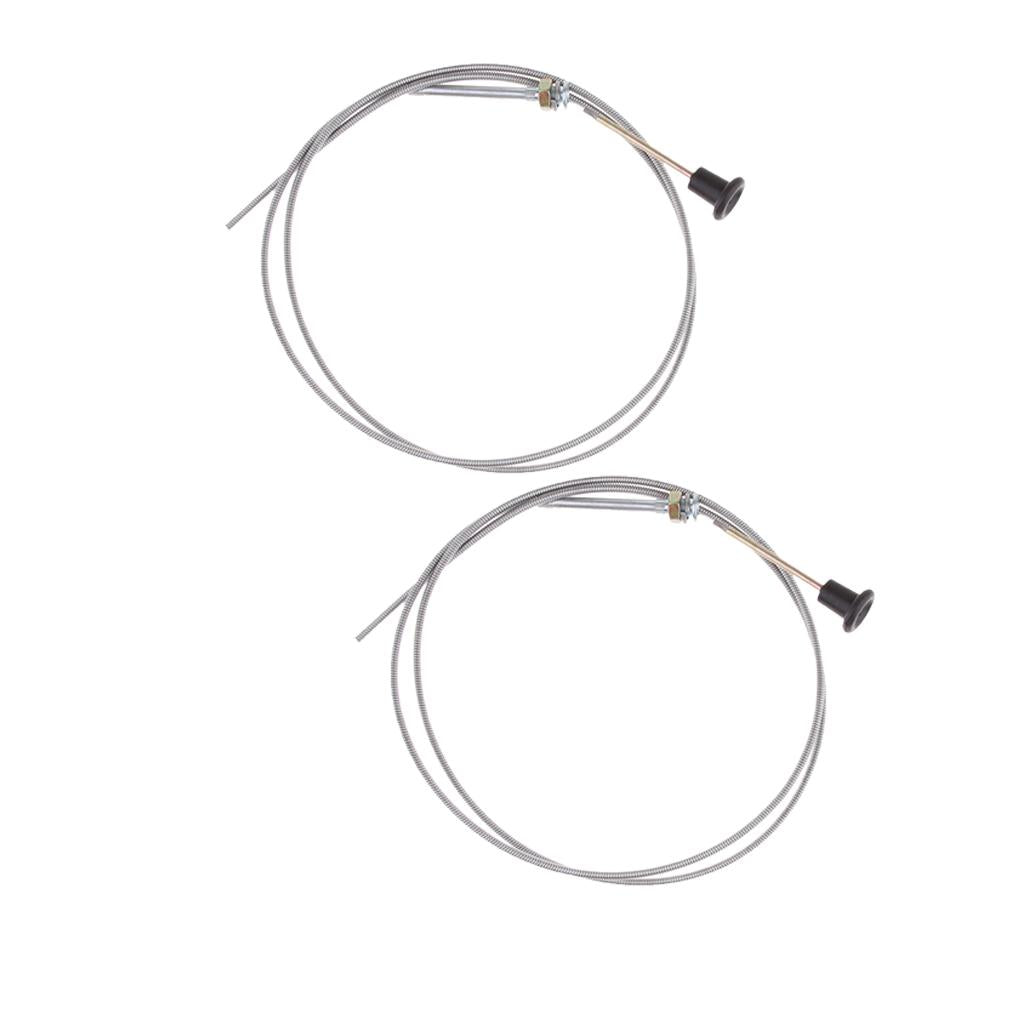 2x 237 Rotary Universal Push Pull Choke Cable 63 In 60" Conduit2-3/4"travel"