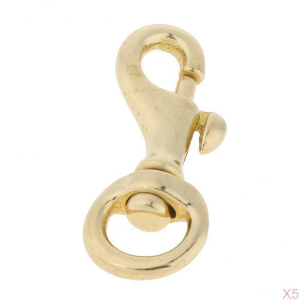 5 Pieces Brass Swivel Trigger Clip Lobster Clasp Keychain Snap Hook 45X10mm