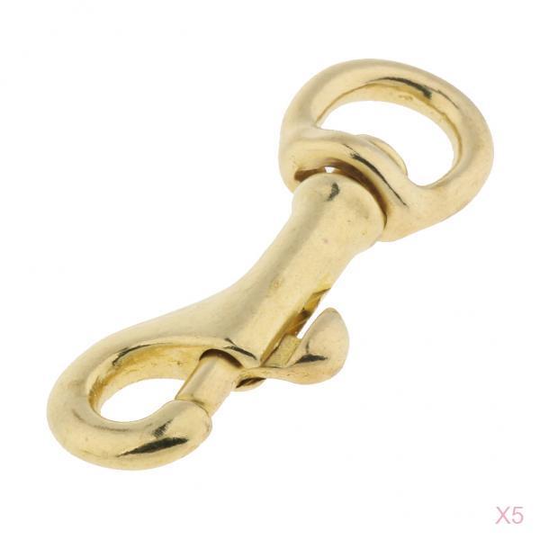 5 Pieces Brass Swivel Trigger Clip Lobster Clasp Keychain Snap Hook 55x11mm
