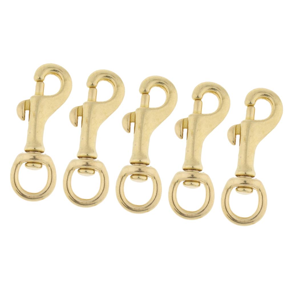 5 Pieces Brass Swivel Trigger Clip Lobster Clasp Keychain Snap Hook 57x13mm