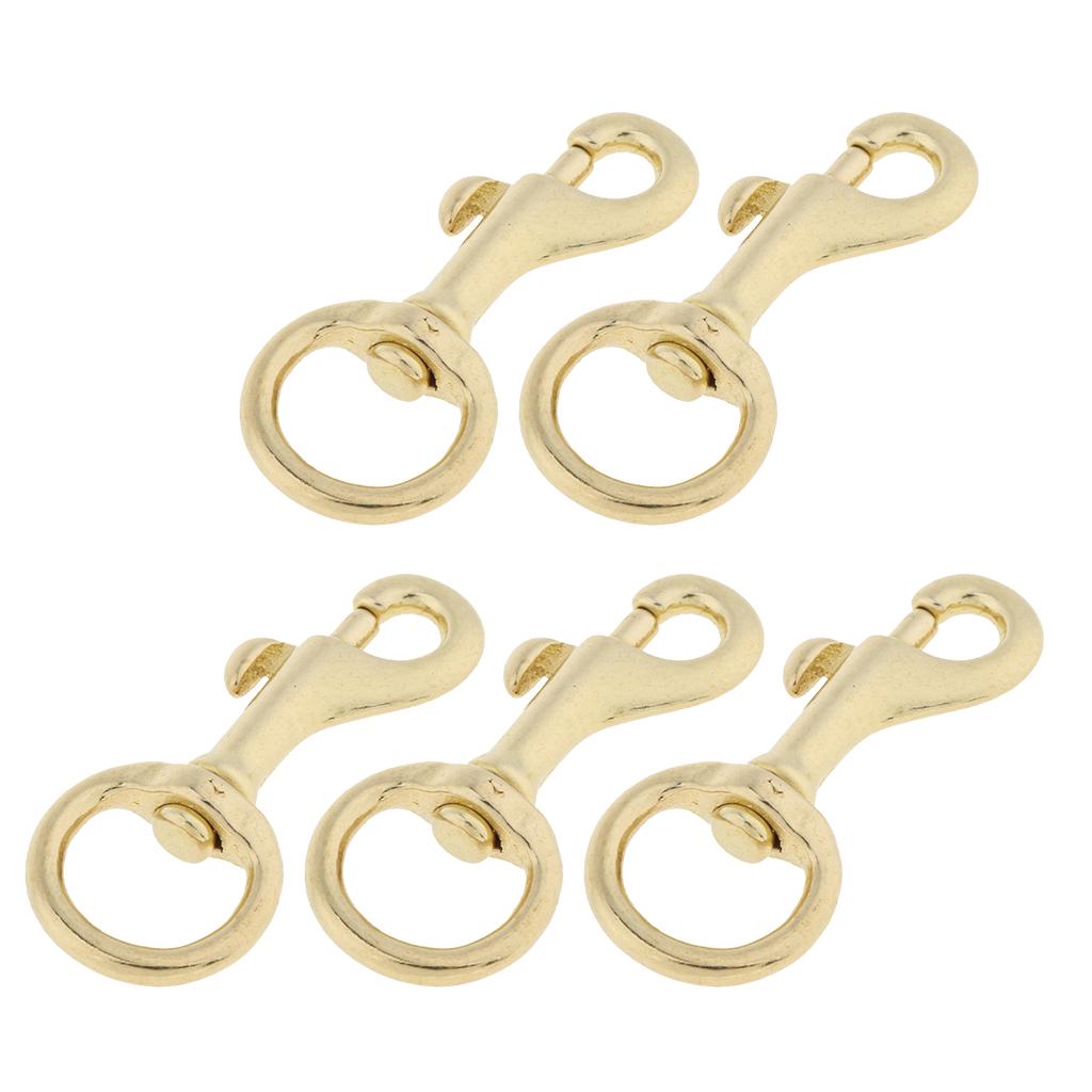 5 Pieces Brass Swivel Trigger Clip Lobster Clasp Keychain Snap Hook 59x18mm