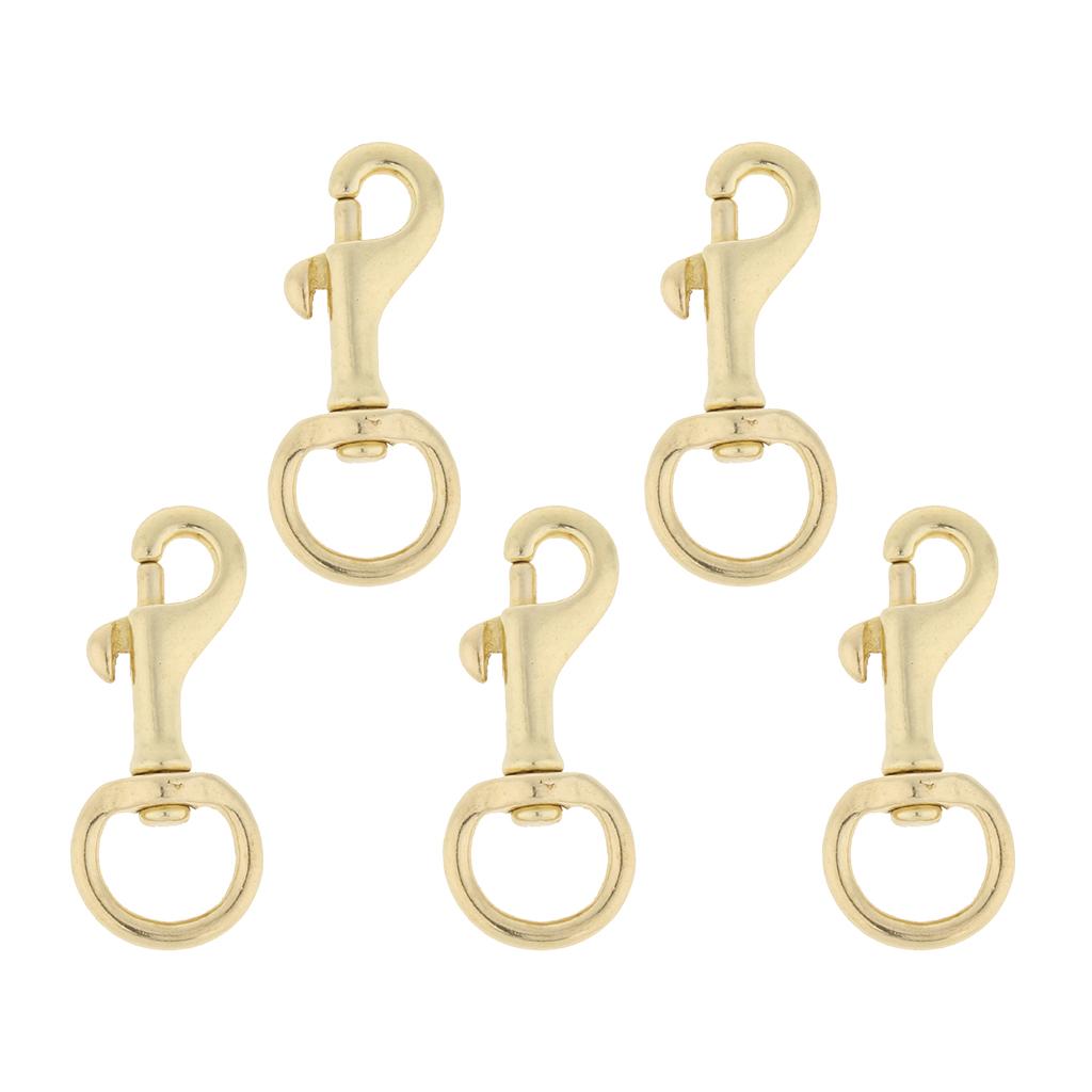 5 Pieces Brass Swivel Trigger Clip Lobster Clasp Keychain Snap Hook 59x18mm