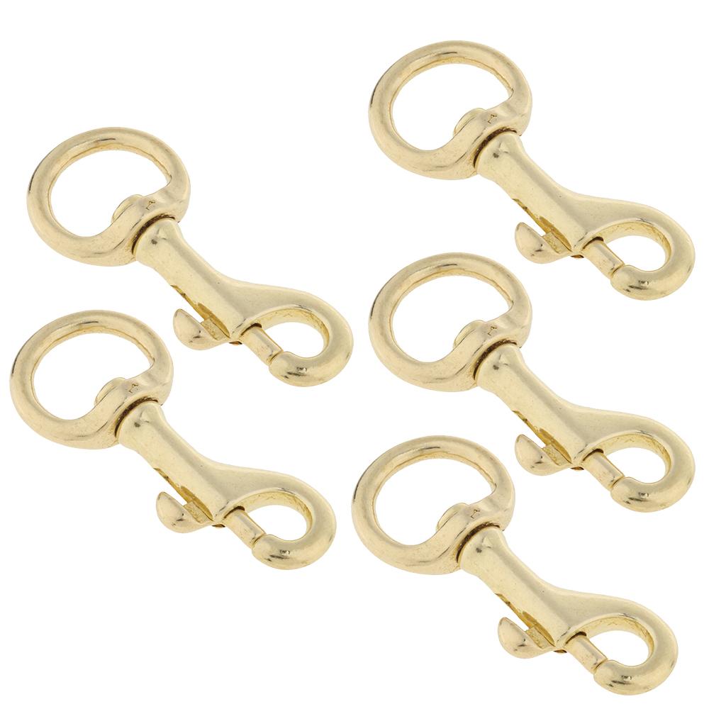 5 Pieces Brass Swivel Trigger Clip Lobster Clasp Keychain Snap Hook 59x18mm