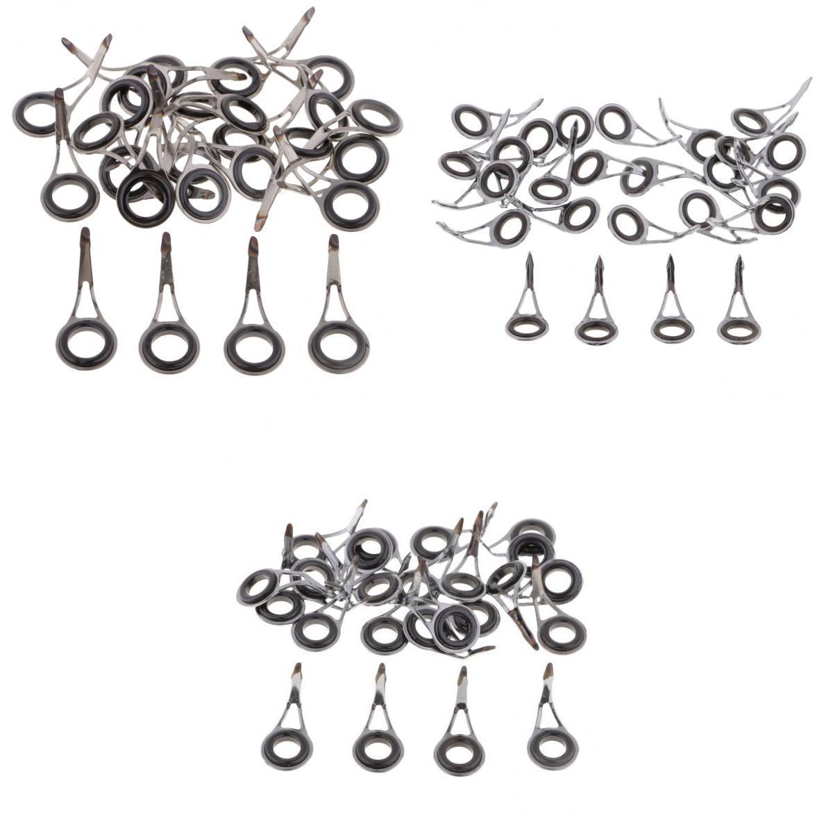 75pcs Single Leg Fishing Rod Guides Eye Ring DIY Rod Repair Kit