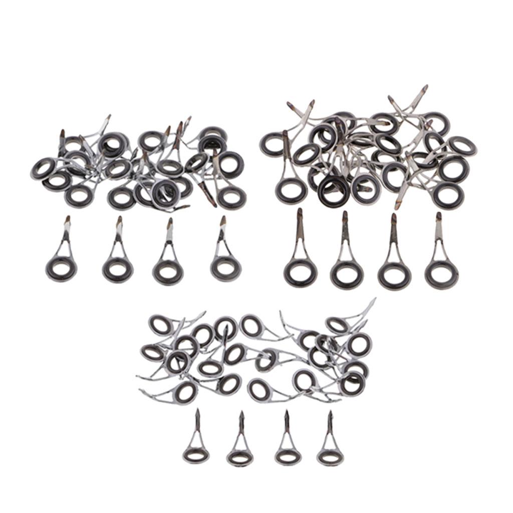 75pcs Single Leg Fishing Rod Guides Eye Ring DIY Rod Repair Kit