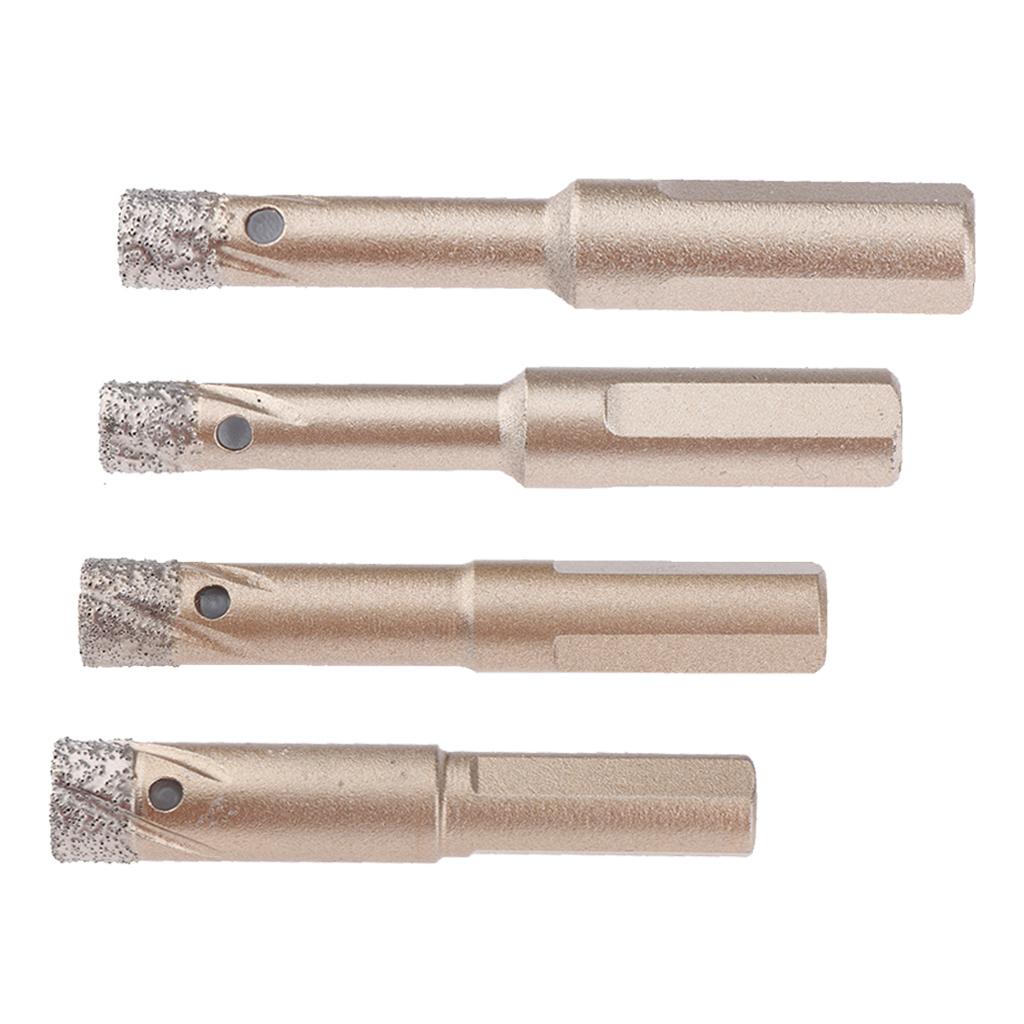 4x Diamond Holesaw Tile Glass Slate Porcelain Marble Drill Bits Tools 6-12mm
