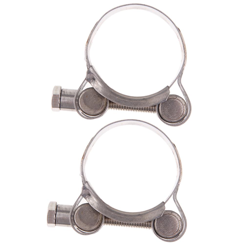2Picees Exhaust Clamp Clip Stainless Steel Muffler Silencer Clamps 32-35mm