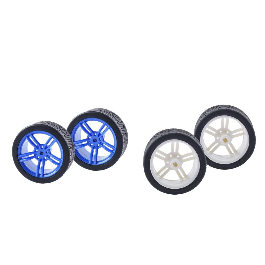 4pcs Rubber Tire TT Motor Car Wheel RC Model DIY Toy Car accessories
