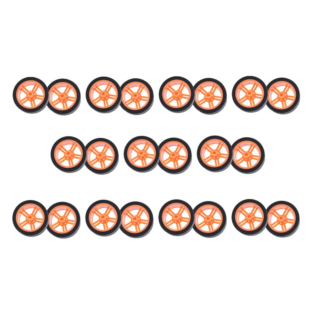 22pcs Rubber Tire TT Motor Car Wheel RC Model DIY Toy Car accessories #3
