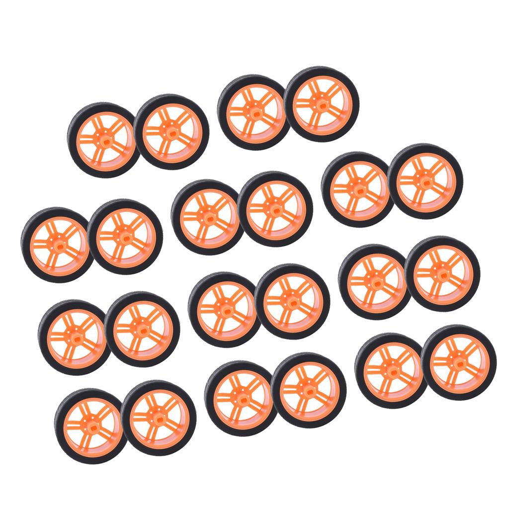 22pcs Rubber Tire TT Motor Car Wheel RC Model DIY Toy Car accessories #3