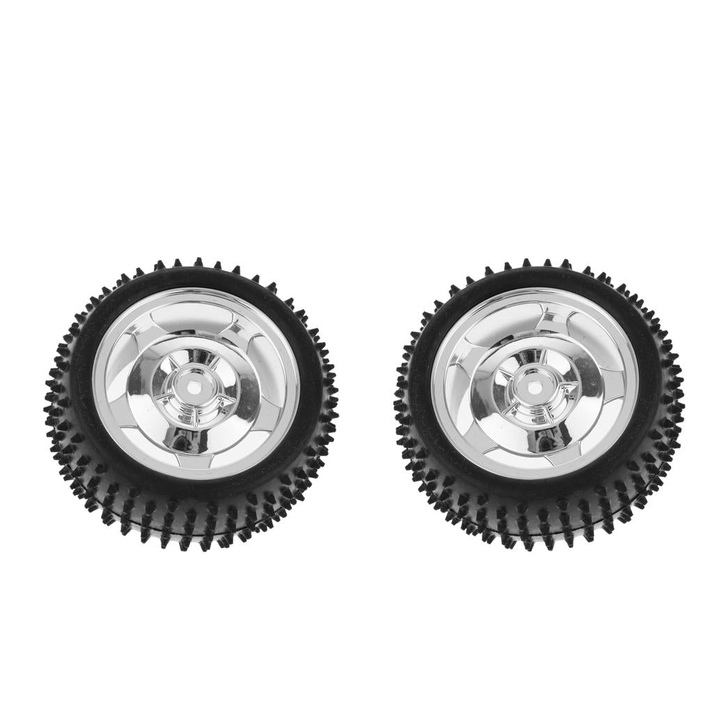 2Pcs Small Smart Car Model Robot Rubber Tire Wheel 85x38mm for
