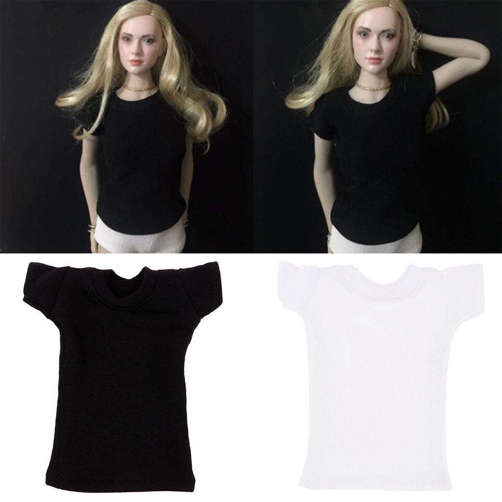 1/6 Female Body Top T-Shirts Short Sleeve for 12'' JIAOU DOLL Action Figure