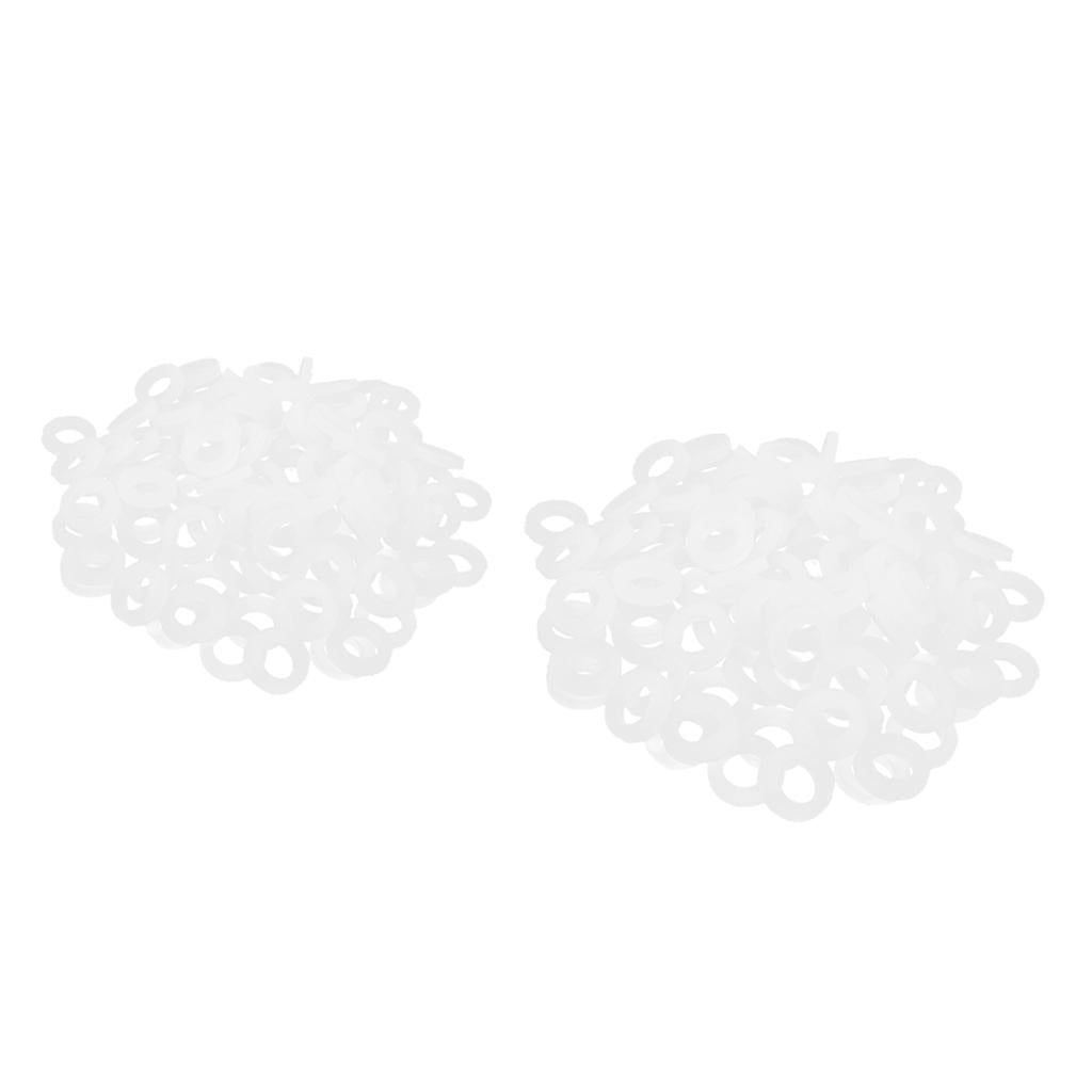 200Pcs Bellow Pipe Flat O-ring Seals Silicone Shower Nozzle Gasket Seal