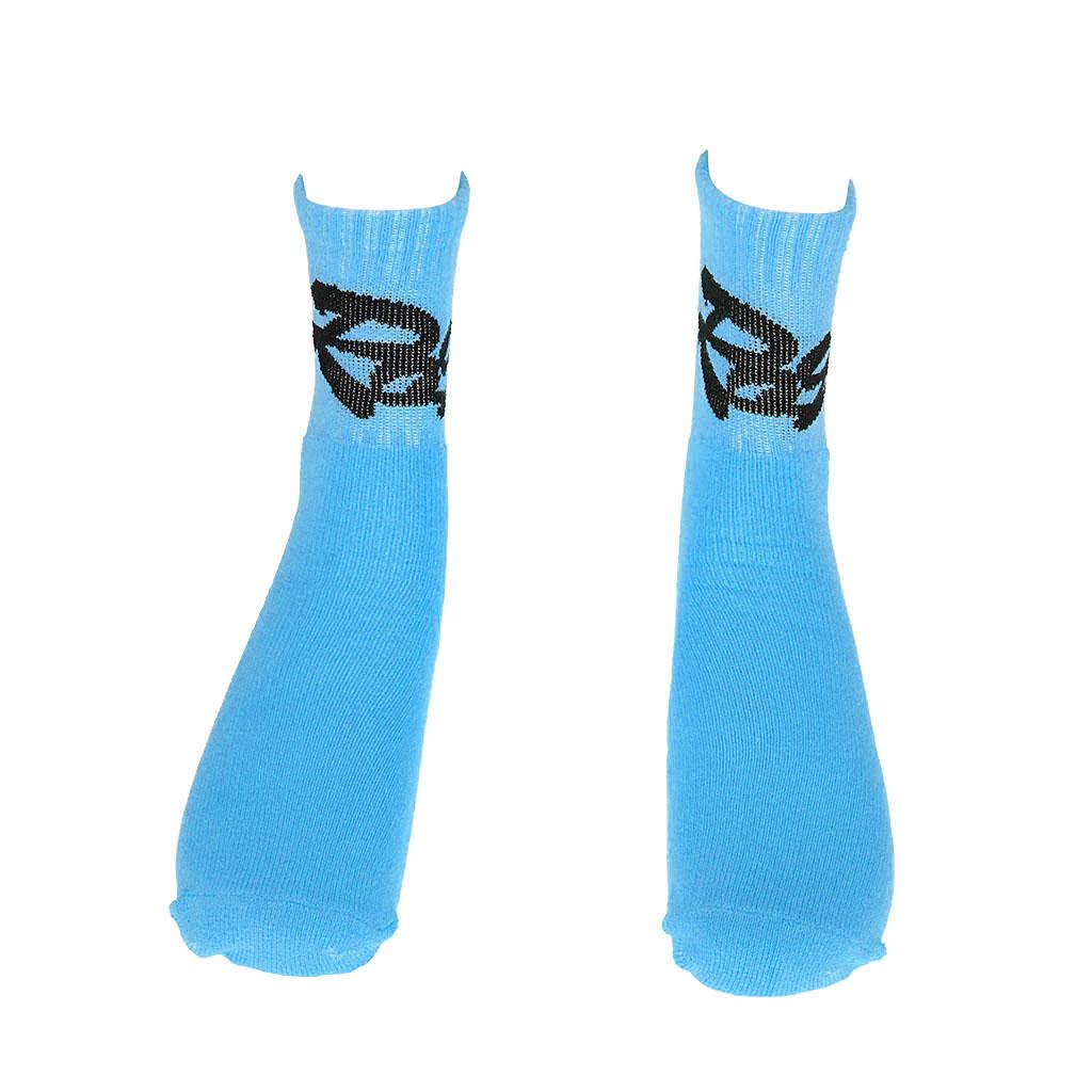 2 Pairs Child Skating Cotton Warm Socks Stockings + Skates Insoles Blue M