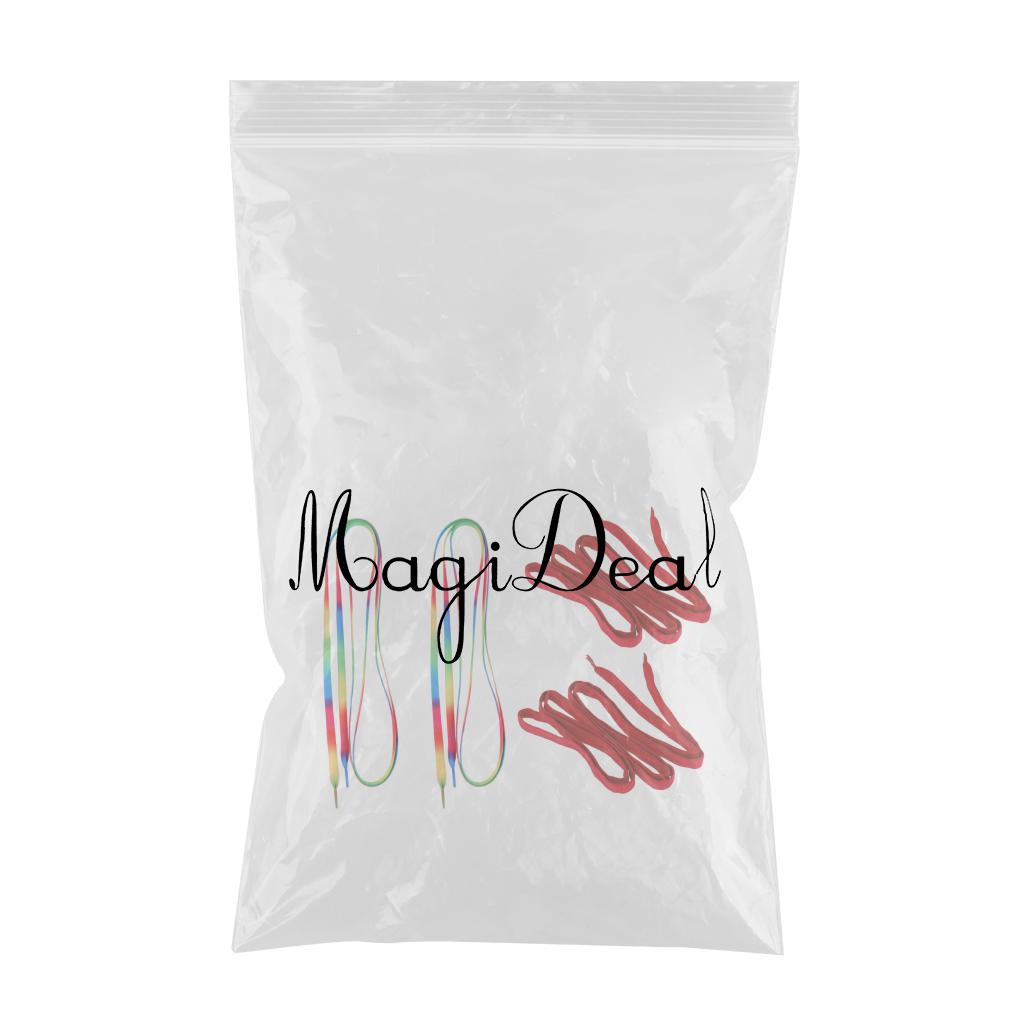 2 Pairs Roller Inline Skate Shoelaces Skates Strings Shoe Laces 180cm Red