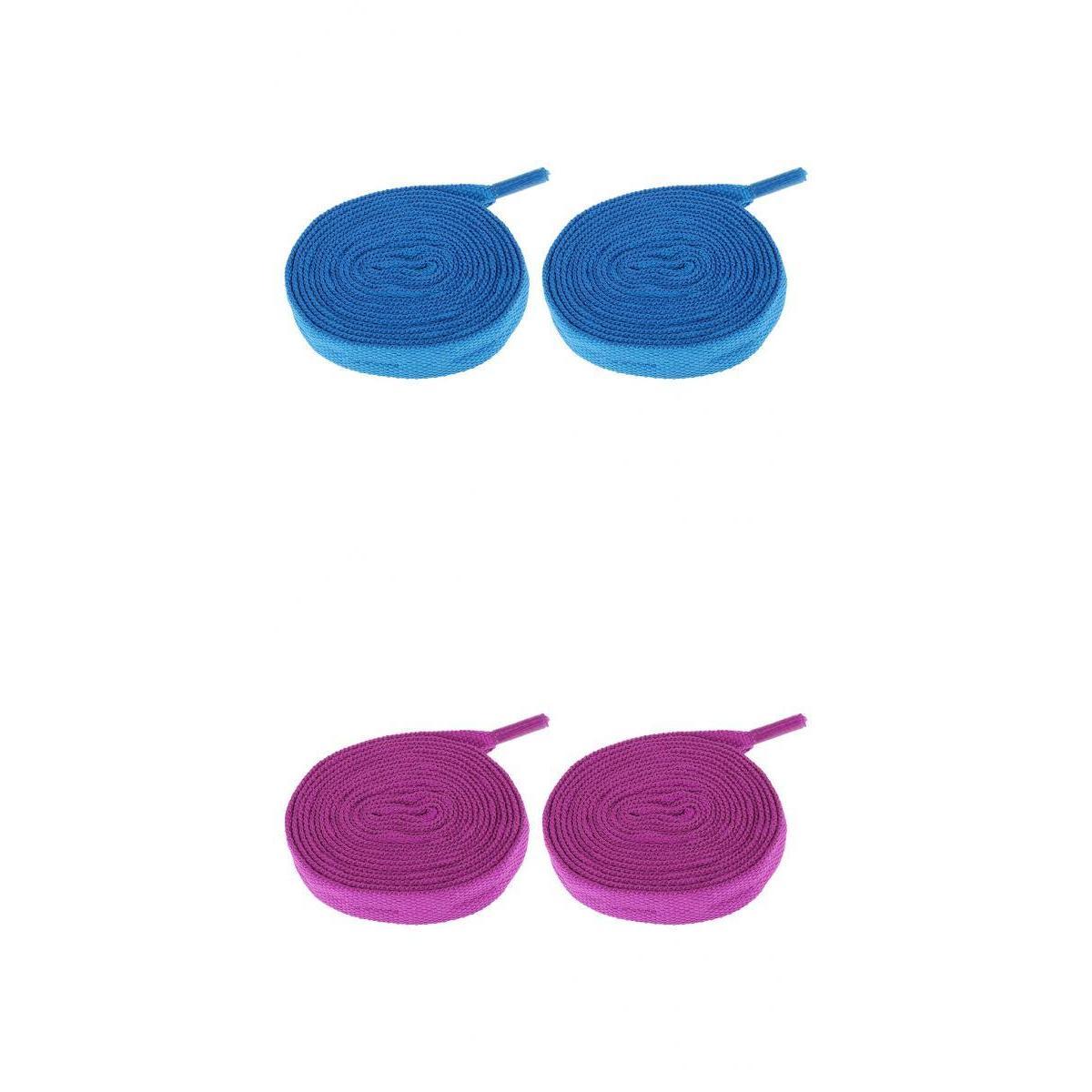 2 Pairs Replacement Skates Shoelaces Roller Skating Strings Blue Purple
