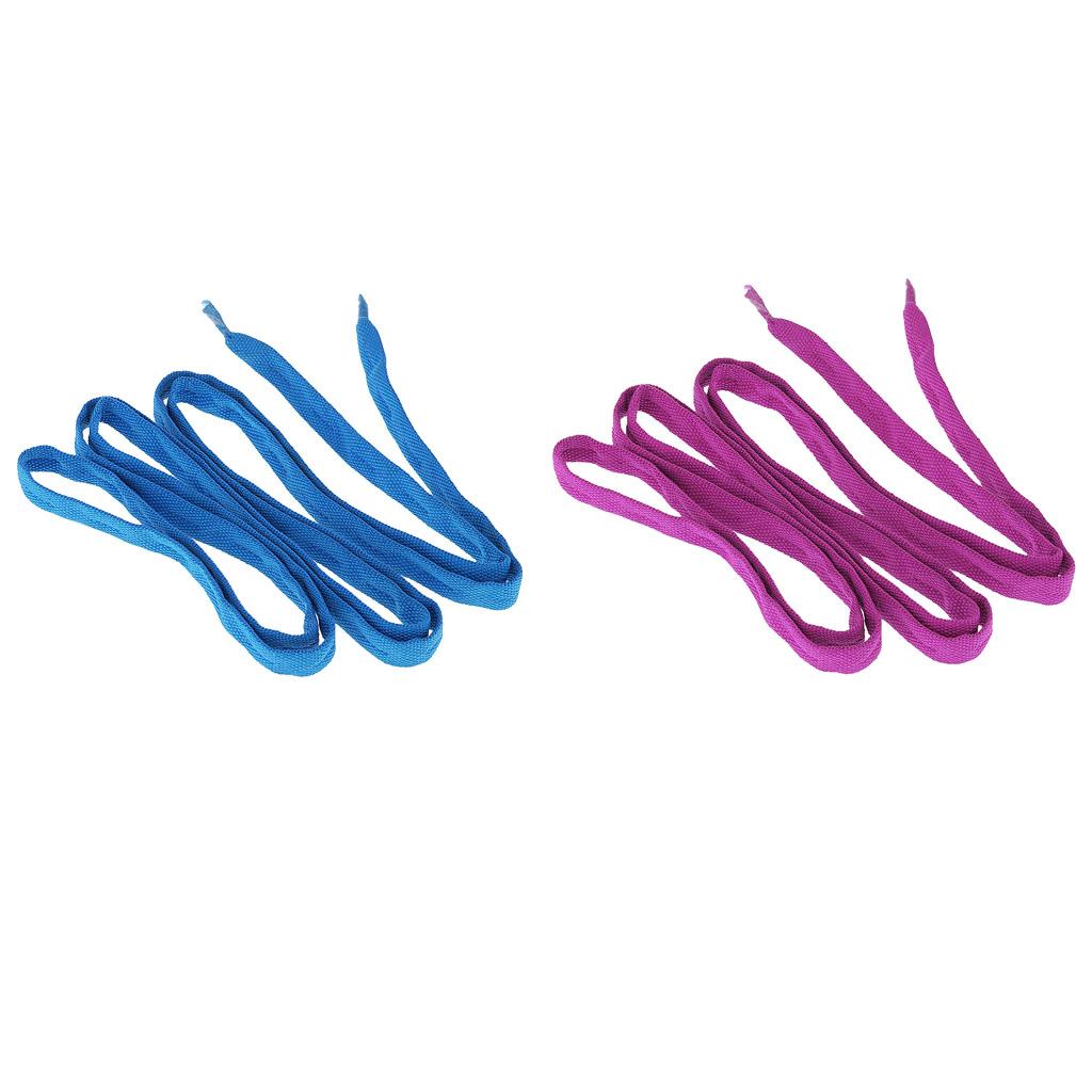 2 Pairs Replacement Skates Shoelaces Roller Skating Strings Blue Purple