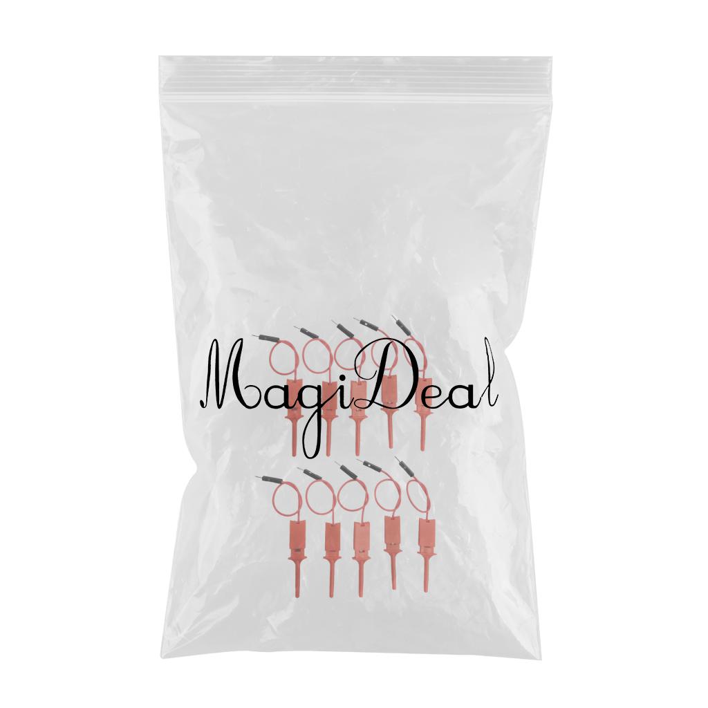 10 Pieces High Quality Test Test Hook Clip Test Probe For Logic Analyzer-Red