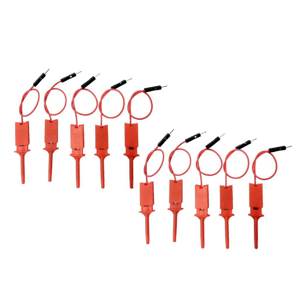 10 Pieces High Quality Test Test Hook Clip Test Probe For Logic Analyzer-Red