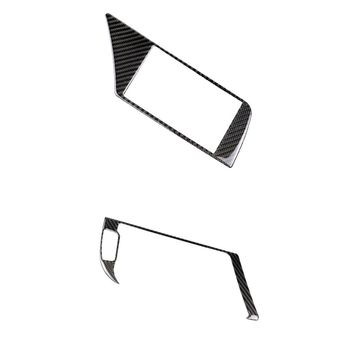 2x Carbon Fiber Car Outer Inner GPS Navigation Cover For Audi A4 B8 A5 09-16