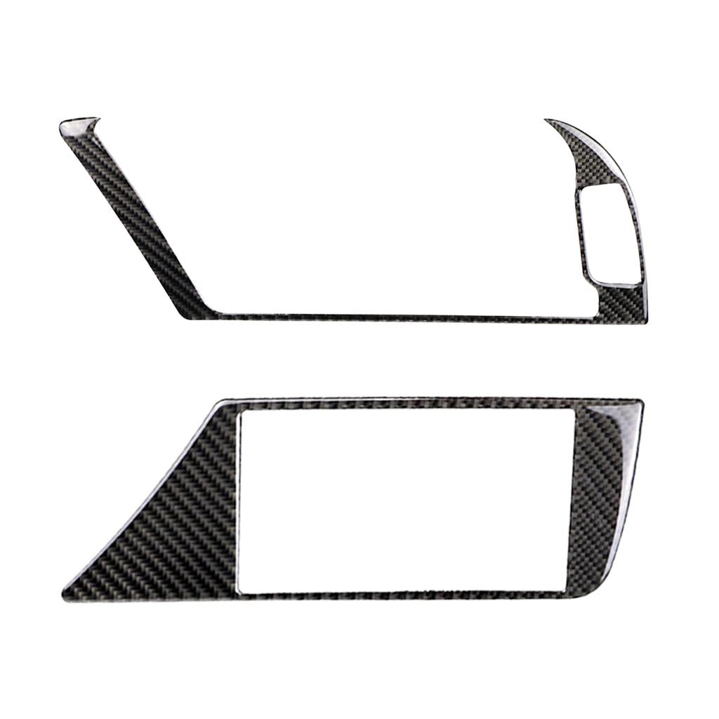 2x Carbon Fiber Car Outer Inner GPS Navigation Cover For Audi A4 B8 A5 09-16