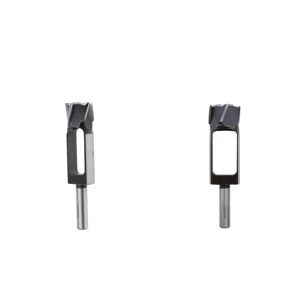 2Pcs (25mm&20mm)Tapered Snug Plug Cutters 13MM 1/2 Inch Shank +Tapered