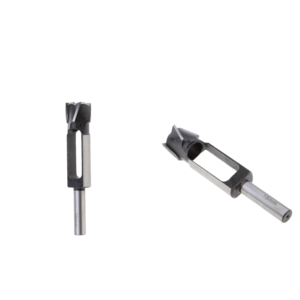 2Pcs (16mm&18mm)Tapered Snug Plug Cutters 13MM 1/2 Inch Shank +Tapered