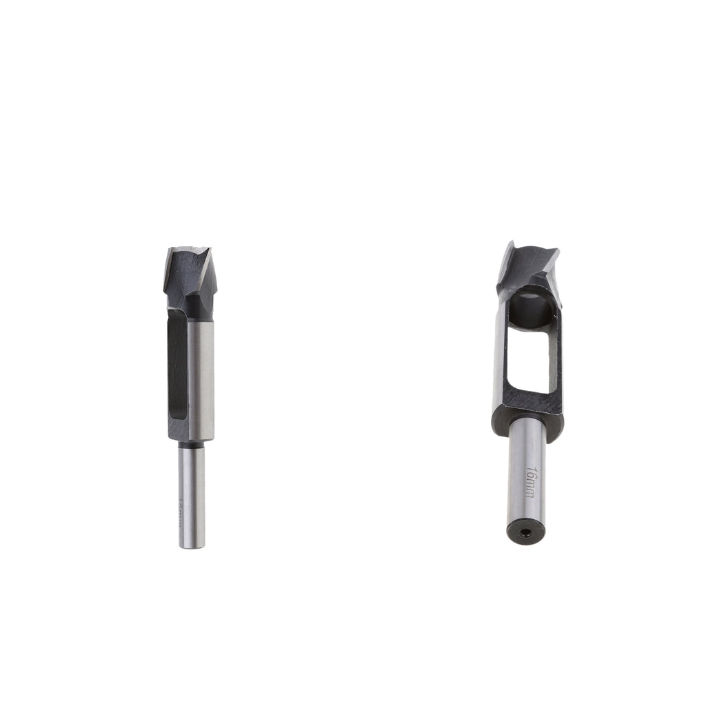 2Pcs (16mm&15mm)Tapered Snug Plug Cutters 13MM 1/2 Inch Shank +Tapered