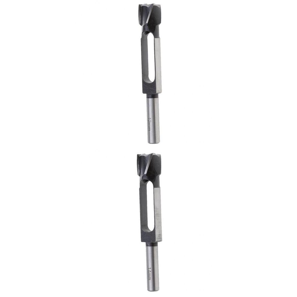 2Pcs (14mm&12mm)Tapered Snug Plug Cutters 13MM 1/2 Inch Shank +Tapered