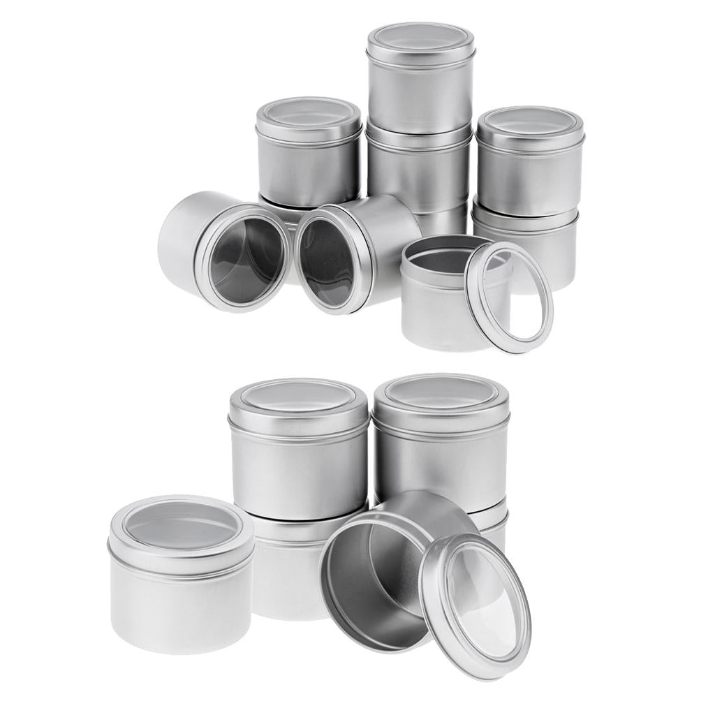 11Screw Round Tins 100/60ml For Lip Balm Crafts Cosmetics Candle Storage Kit