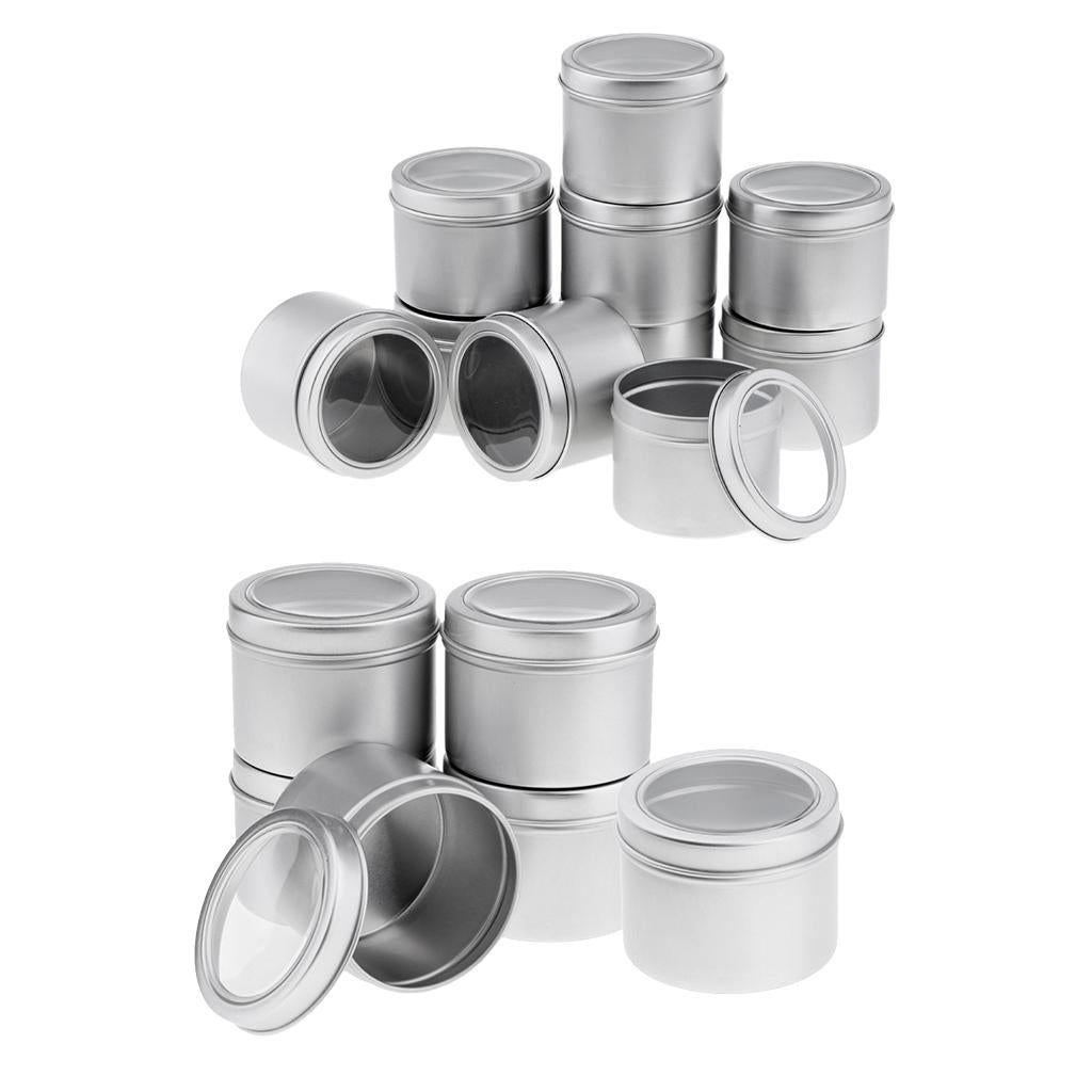 11Screw Round Tins 100/60ml For Lip Balm Crafts Cosmetics Candle Storage Kit