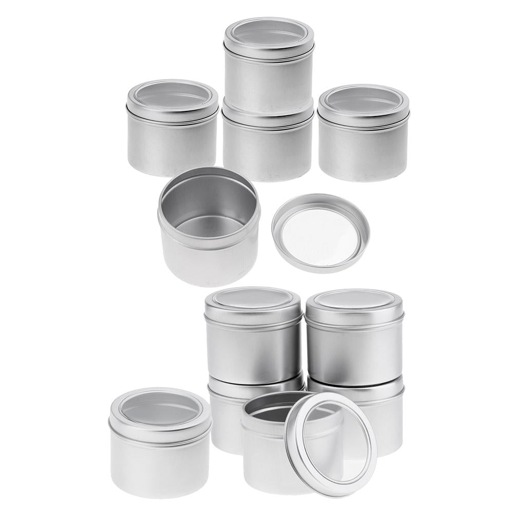 11Screw Round Tins 100/60ml For Lip Balm Crafts Cosmetics Candle Storage Kit