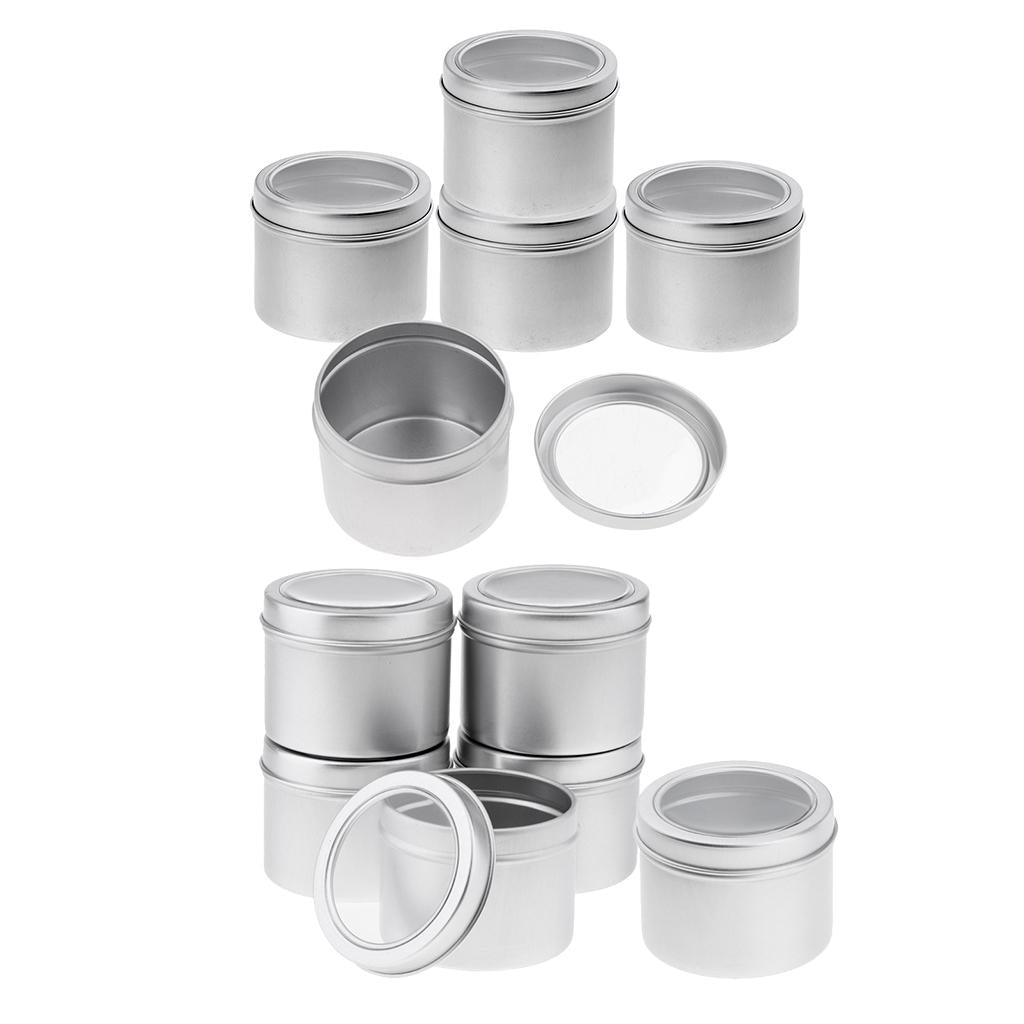 11Screw Round Tins 100/60ml For Lip Balm Crafts Cosmetics Candle Storage Kit