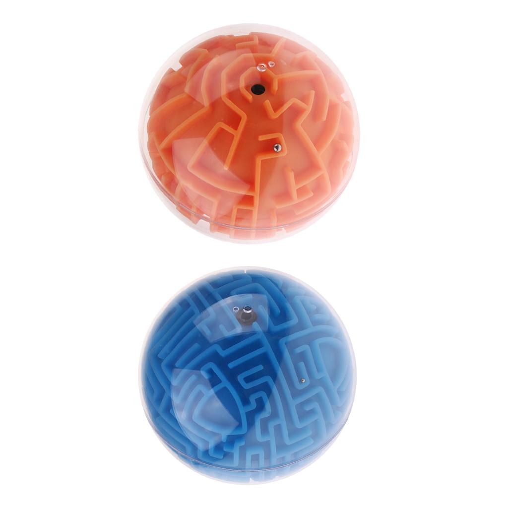2pcs 3D Maze Ball Magic Ball Puzzle Brain Maze Game Kids Educational Toy