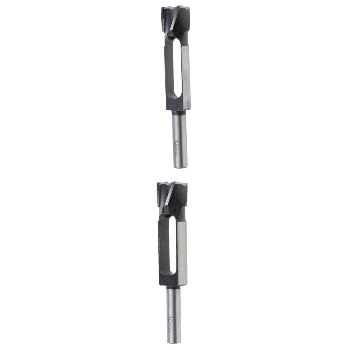 2Pcs (16mm&14mm)Tapered Snug Plug Cutters 13MM 1/2 Inch Shank +Tapered