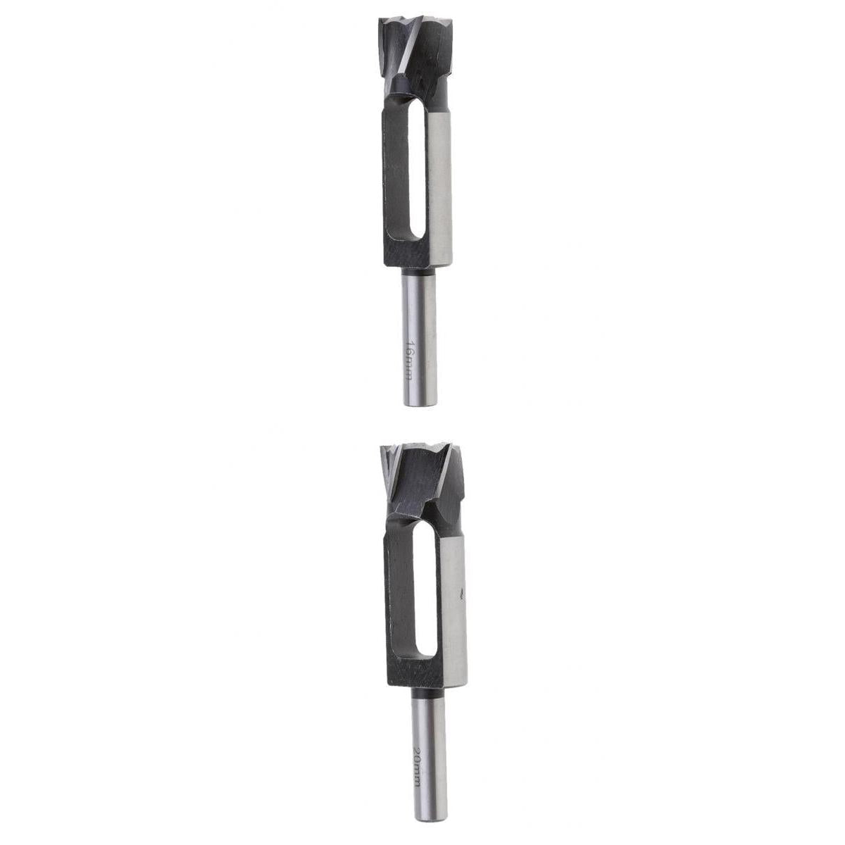 2Pcs (16mm&20mm)Tapered Snug Plug Cutters 13MM 1/2 Inch Shank +Tapered