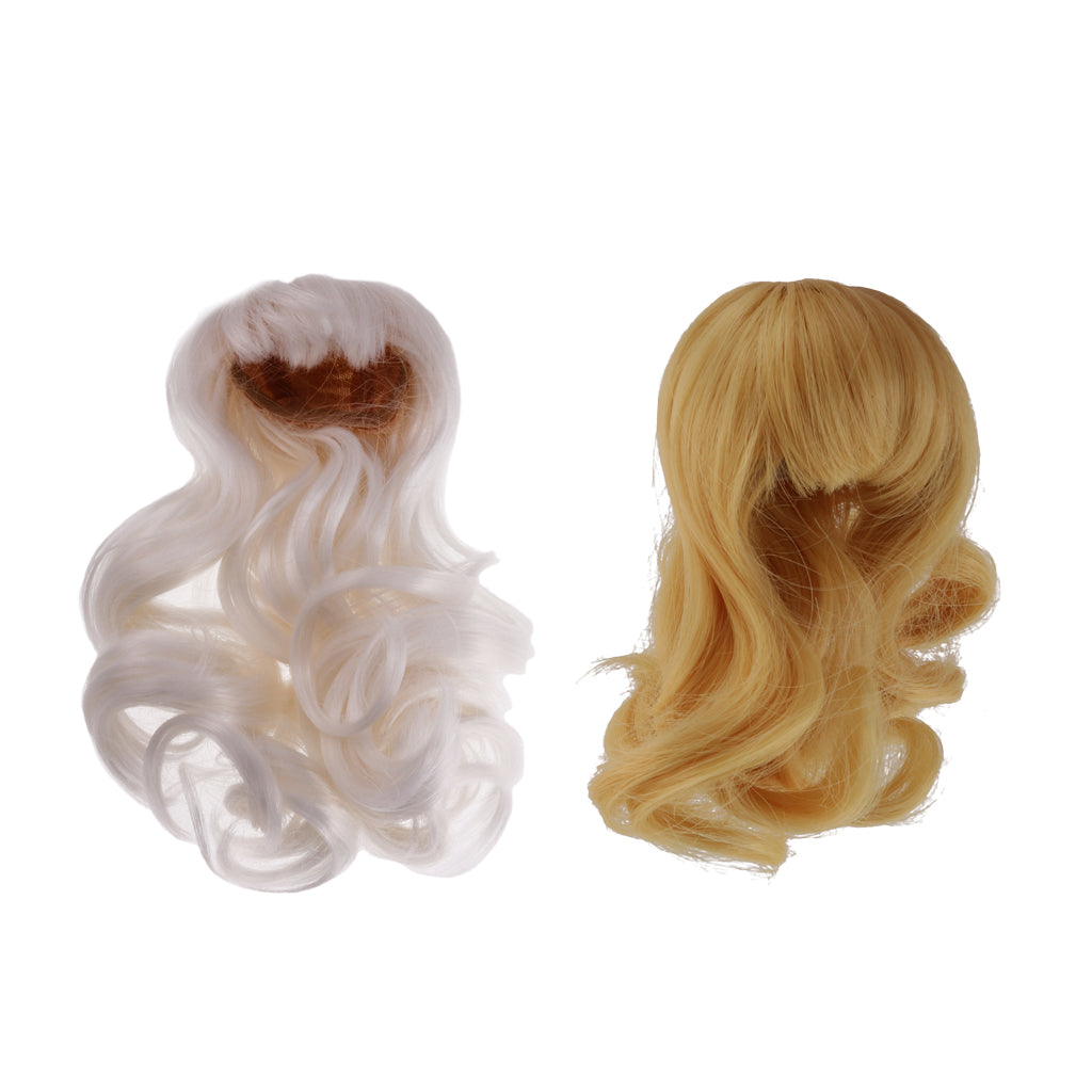 2Pcs Dolls Wig Hair for 1/6 BJD SD Dollfie Dolls DIY Making Accessories