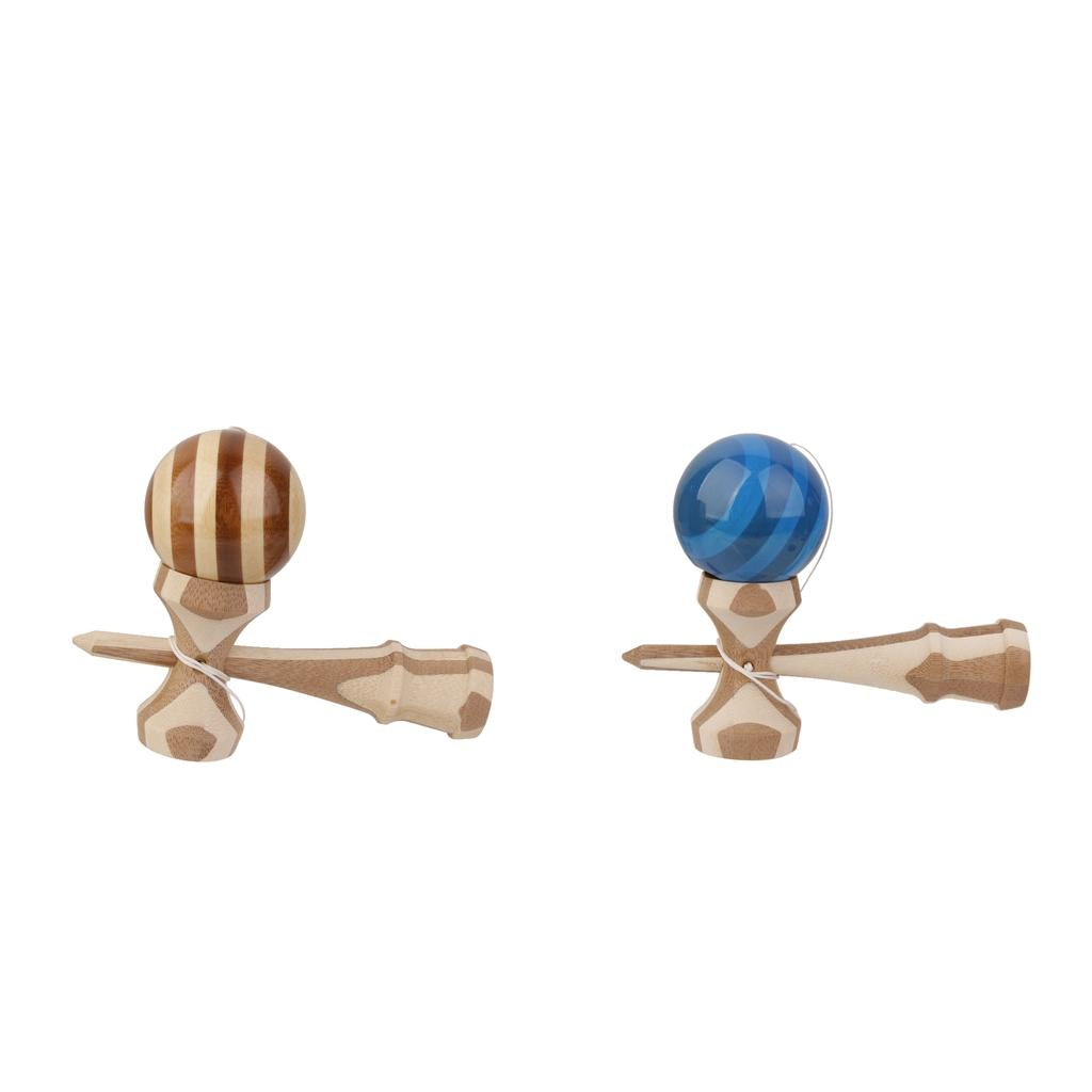 Bamboo Kendama Toys - Blue + Natural Wood