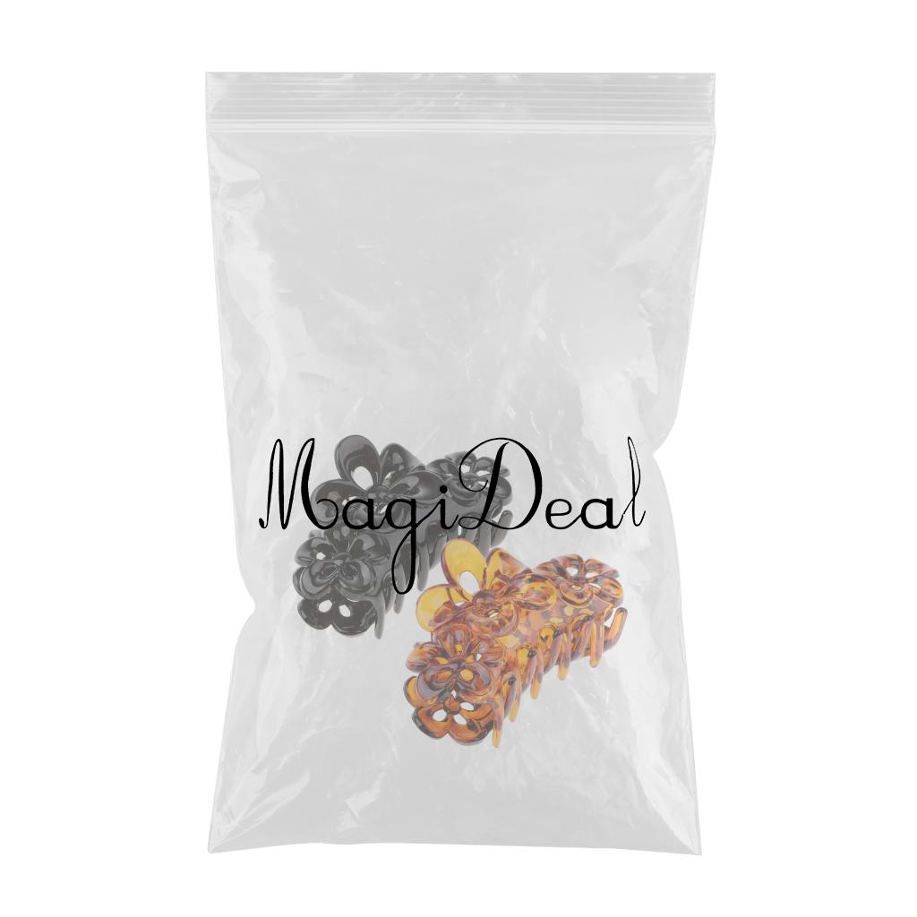 2x Womens Large Floral Hair Claw Clasp Grips Clips Accessories