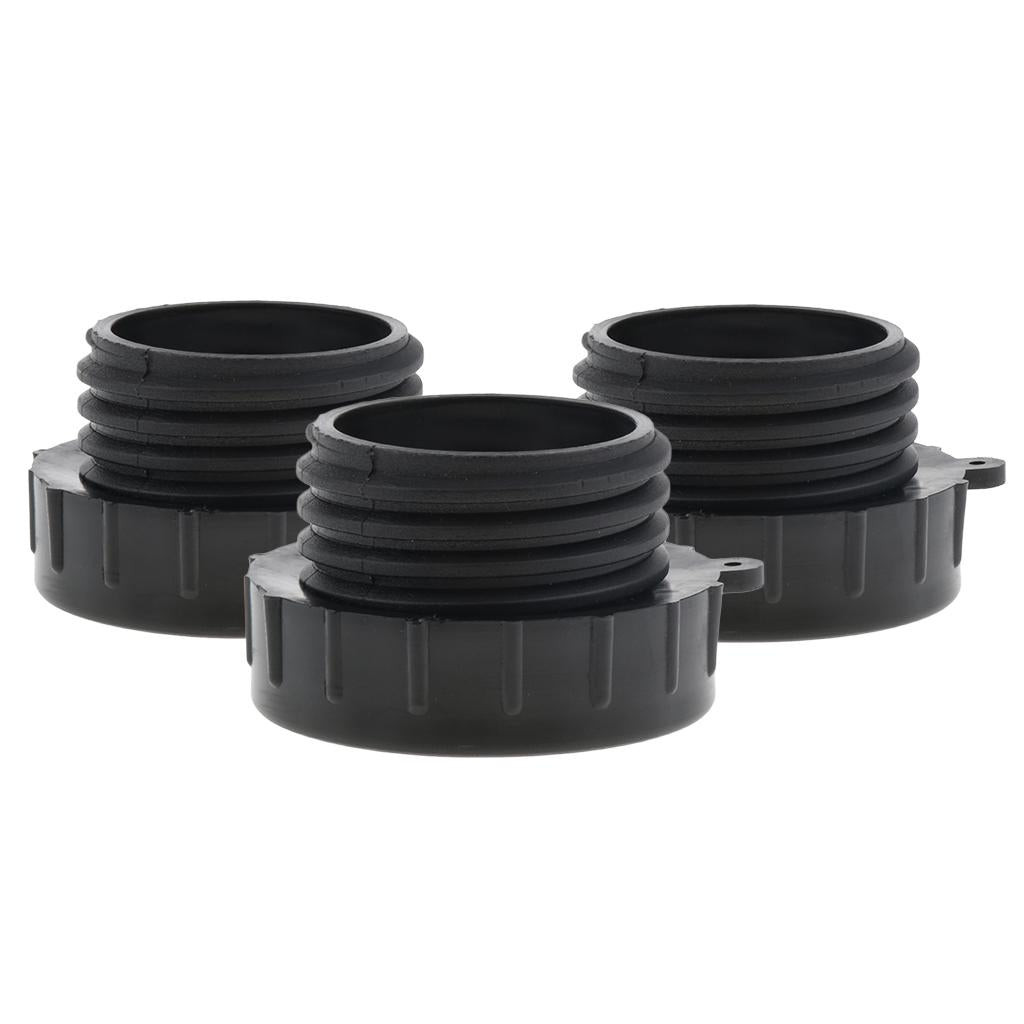3pcs IBC Fine Threads Adapter Tote Tank Food Grade Drain Adapter Male G Hose