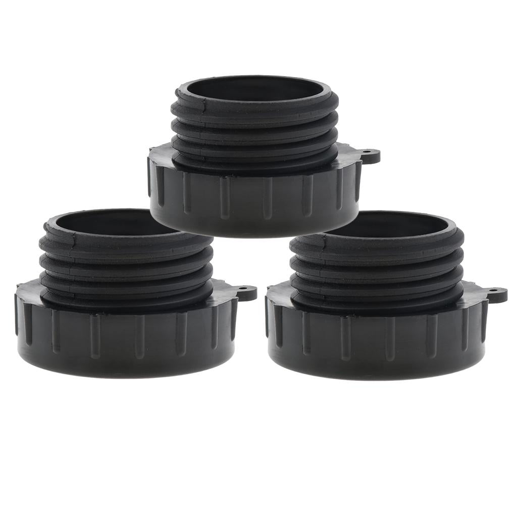 3pcs IBC Fine Threads Adapter Tote Tank Food Grade Drain Adapter Male G Hose