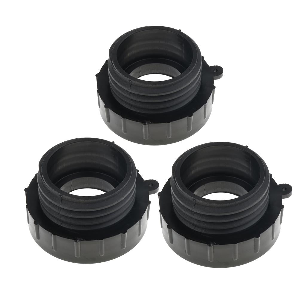 3pcs IBC Fine Threads Adapter Tote Tank Food Grade Drain Adapter Male G Hose