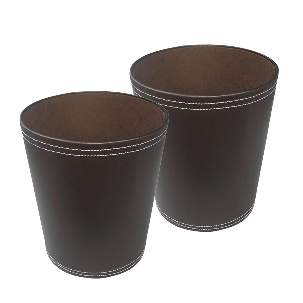 2pcs Waste Storage Paper Dust Rubbish Bin Bins Basket Home Office Coffee
