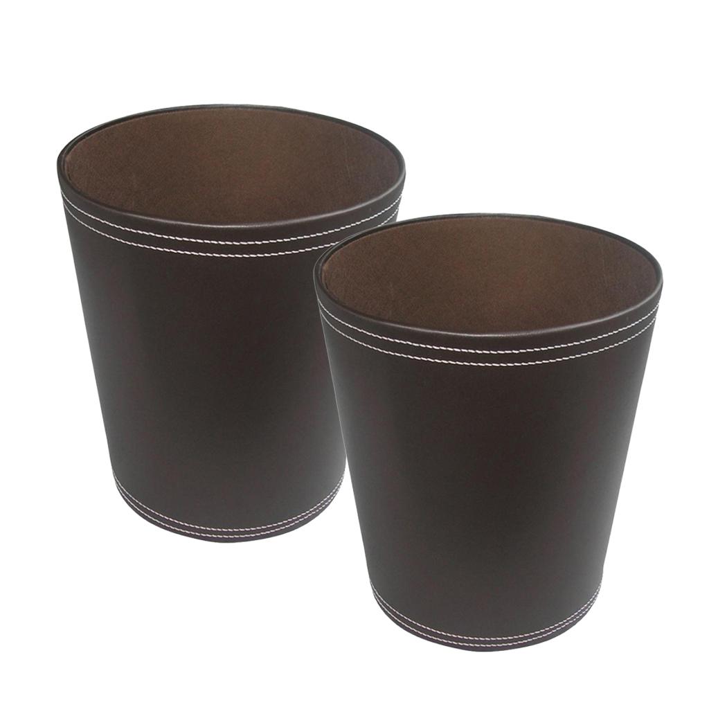 2pcs Waste Storage Paper Dust Rubbish Bin Bins Basket Home Office Coffee