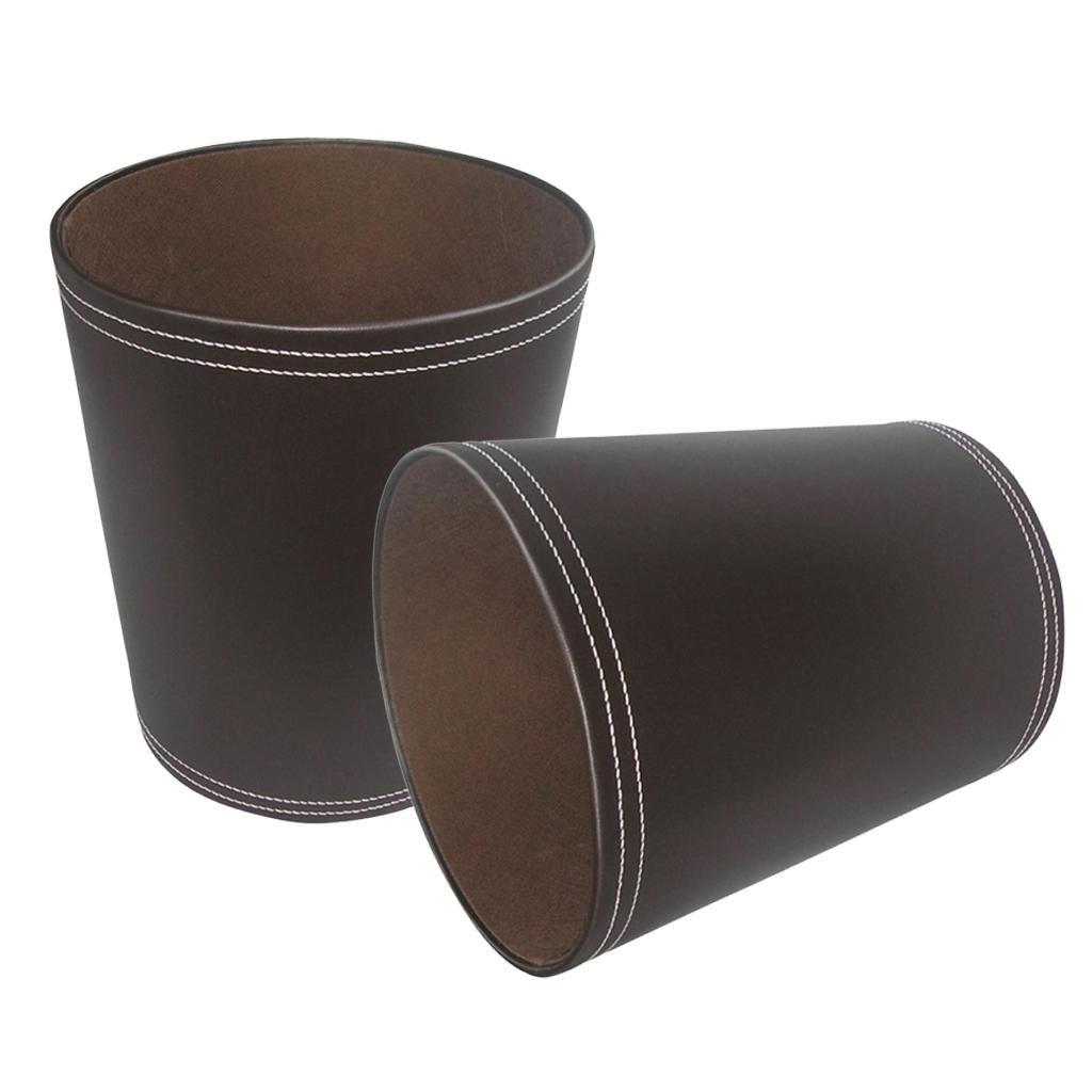 2pcs Waste Storage Paper Dust Rubbish Bin Bins Basket Home Office Coffee